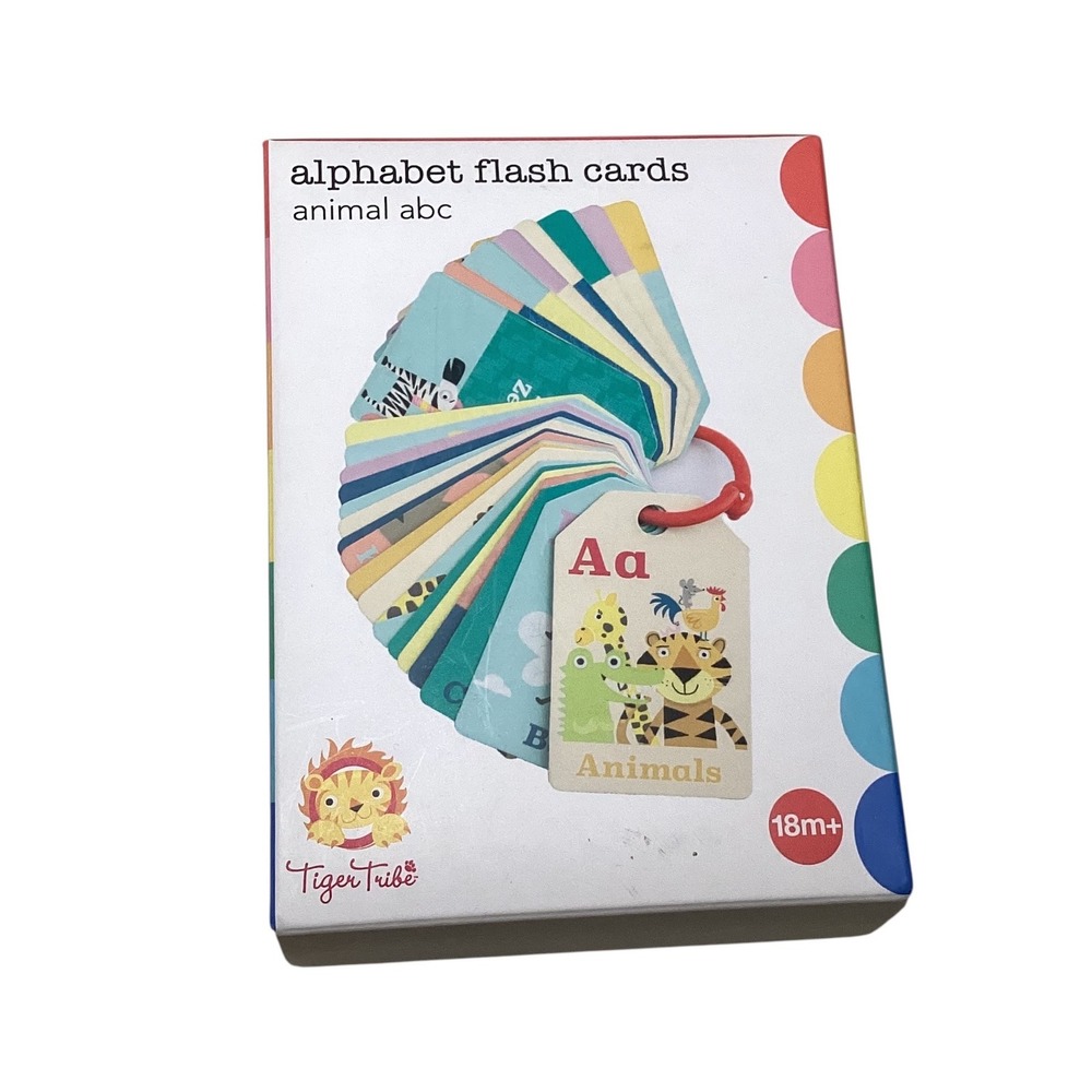 Tiger Tribe Animal ABC Alphabet Flash Cards Toddler Educational Toy 18m+ New